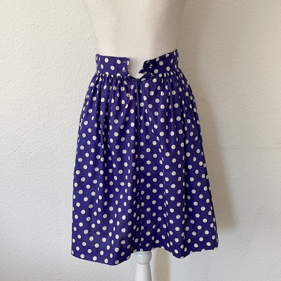Vintage Laura Ashley Polka Dot Cotton Skirt - Picture 9 of 11